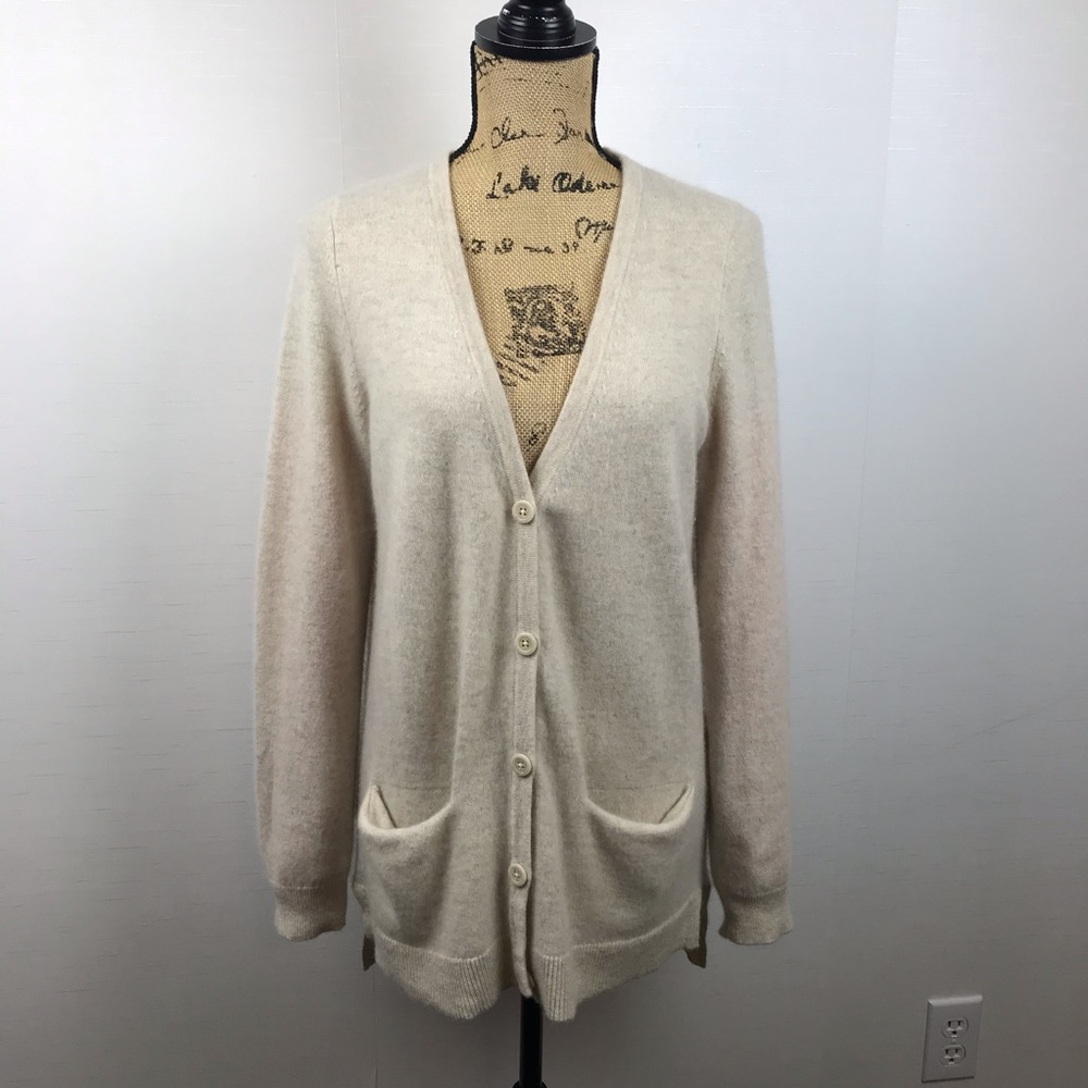 Garnet Hill Cashmere Cardigan Sweater EUC